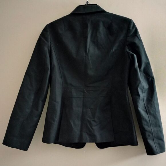 Banana Republic 2 Button Black Blazer Cotton Spandex Size 10 - Picture 2 of 5